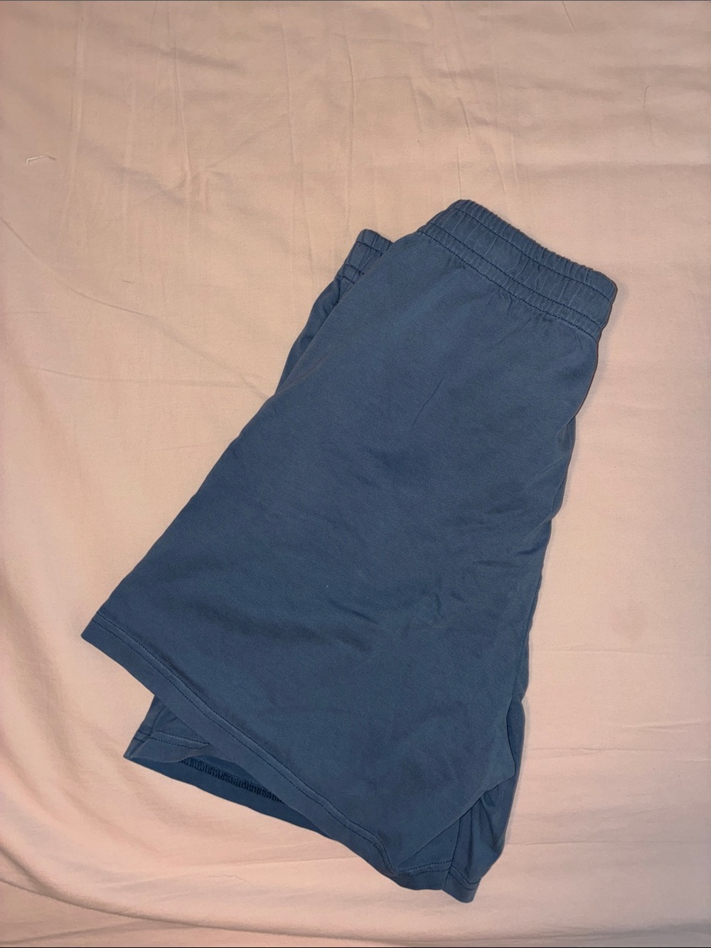Skims Drawstring Elastic-Waist Blue Shorts